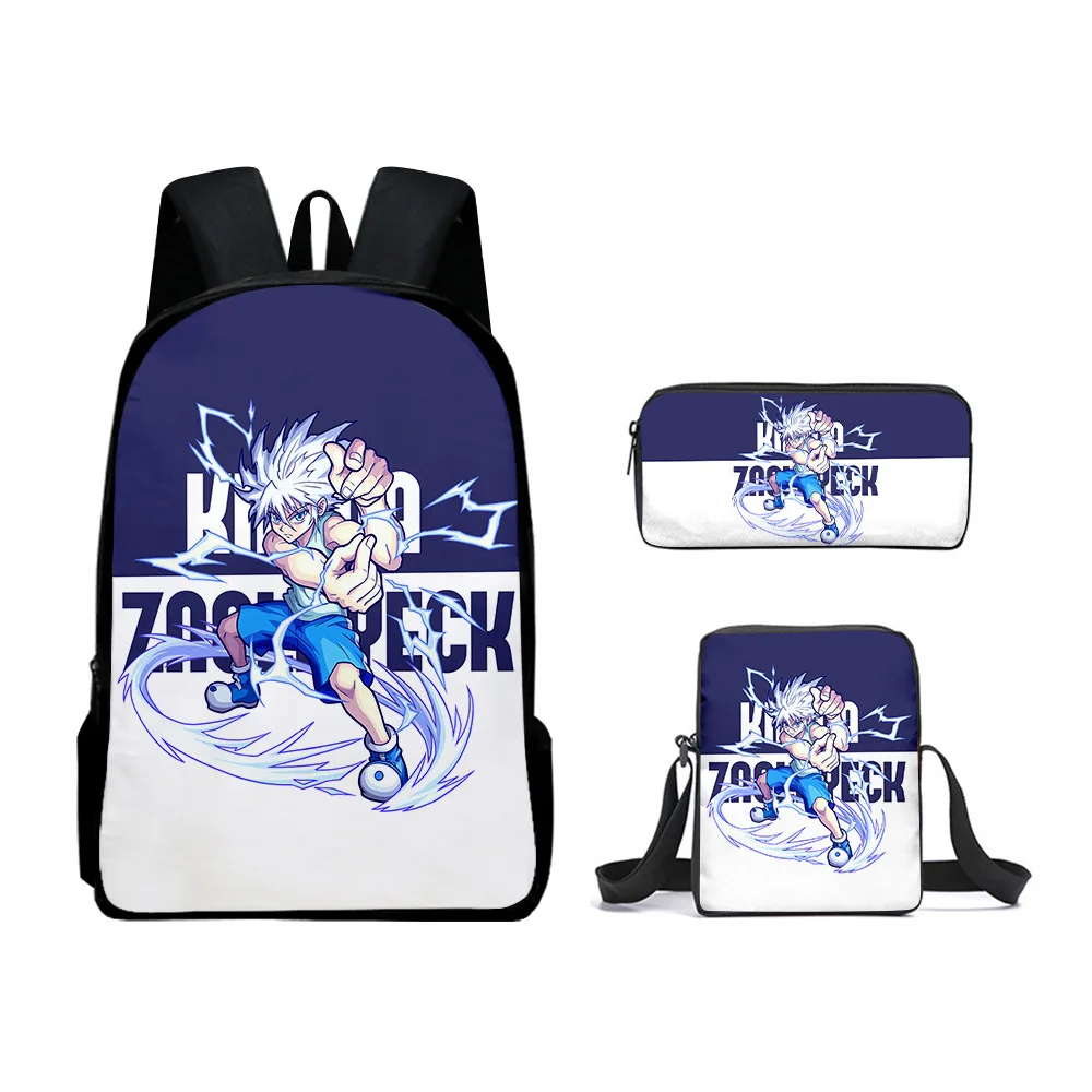 

Creative Fashion HXH HIsoka 3D Print 3pcs/Set pupil School Bags Laptop Daypack Backpack Inclined shoulder bag Pencil Case