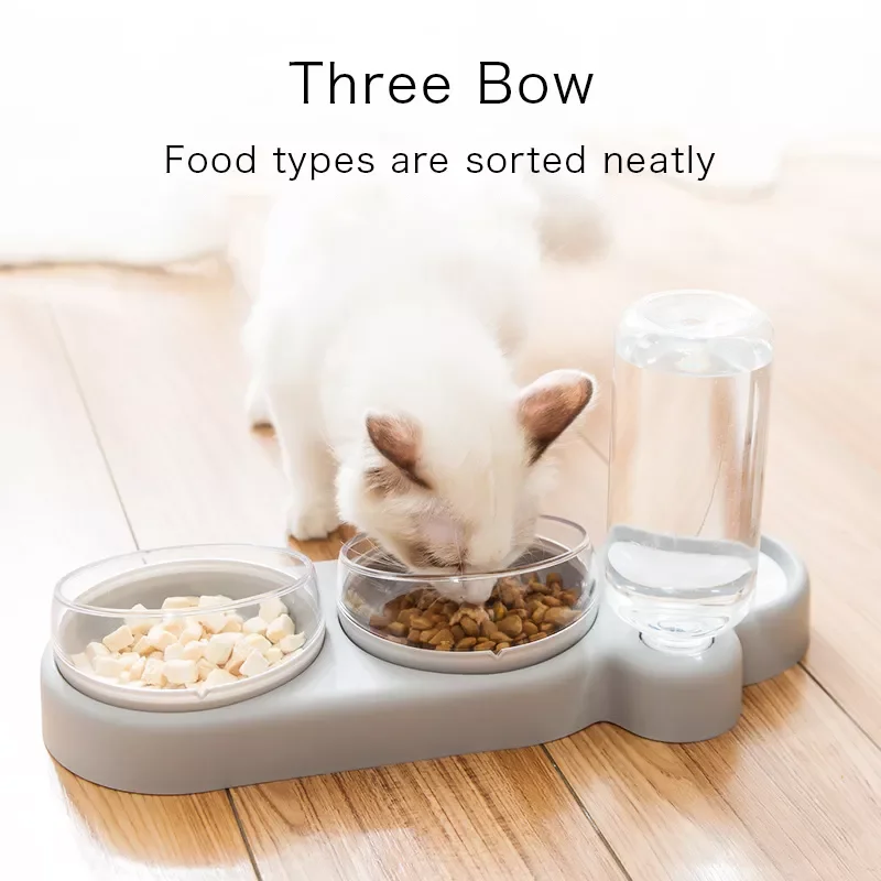 

2023NEW Cat Bowl Water Dispenser Water Storage Pet Dog Cat Food Bowl Food Container with Waterer Pet Waterer Feeder