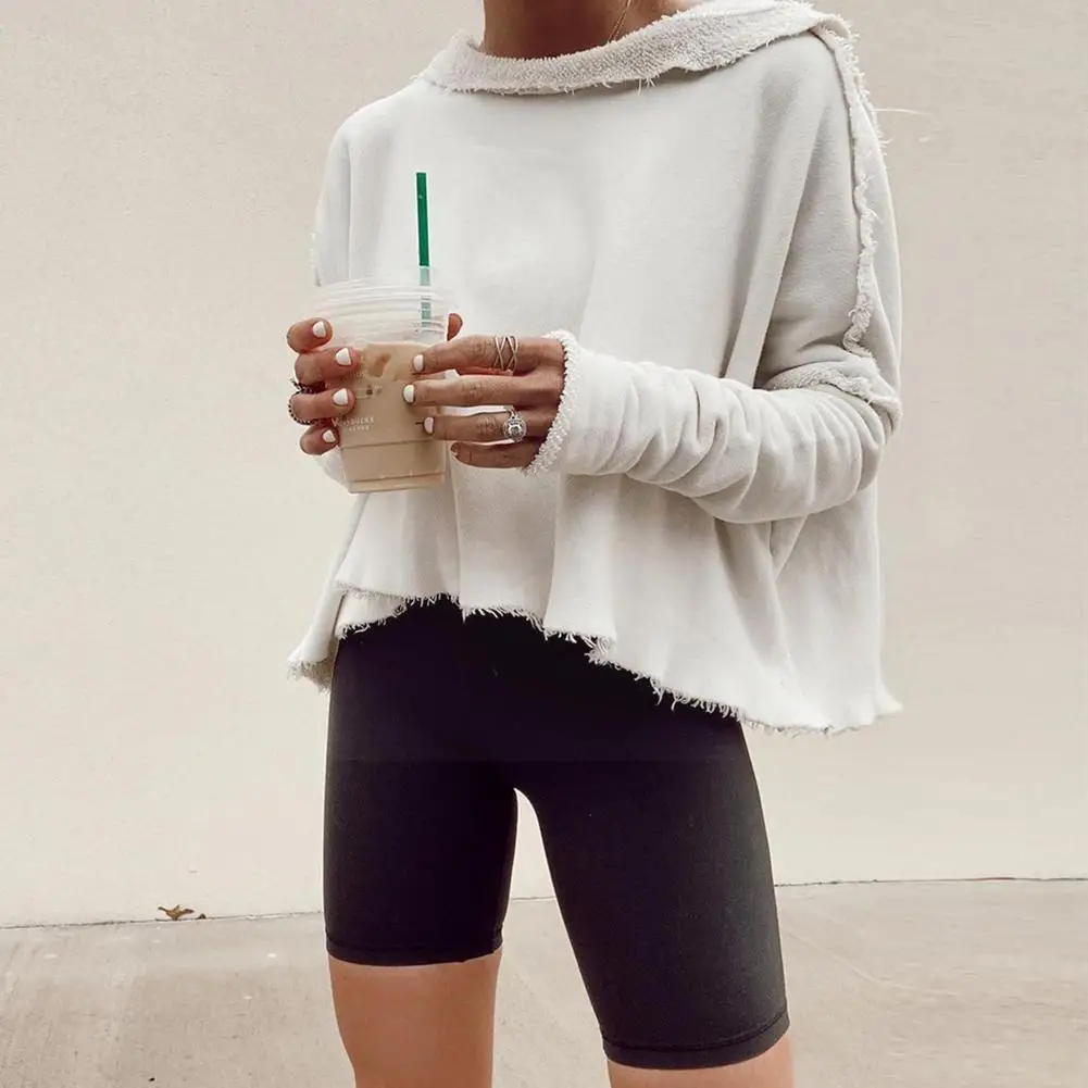 

Women's Sweater Irregular Fringed Lapel Knitted Sweater Autumn Spring Jacket Fashionable Plus and Clothing Fleece White E4H4