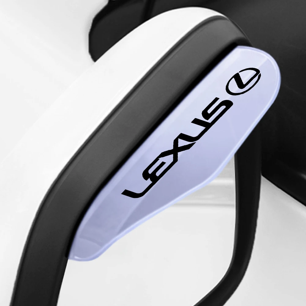 

2Pcs Pvc Car Rear View Mirror Sticker Rain Eyebrow Auto Side Mirror Rainproof Cover For Lexus RX 300 330 IS 250 300 GX 400 460
