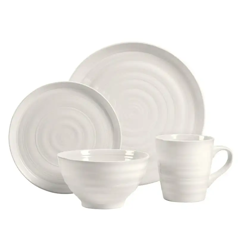 

Farmhouse 16-Piece Dinnerware Set, White