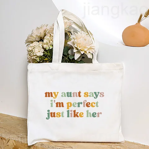 I Love My Aunts Сумка-тоут с радужным принтом Женская сумка на плечо Женская сумка для покупок Женская сумка на день рождения Рождественский подарок для тети