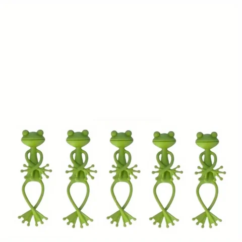 Гибкие пластиковые опоры для растений в форме лягушек 5 шт