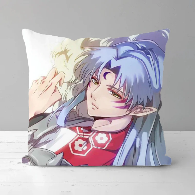 

Inuyasha Anime Pillow Covers Decorative Cushions Cover for Sofa Double-sided Printing Short Plush Pillowcase Pillows Bed Cushion
