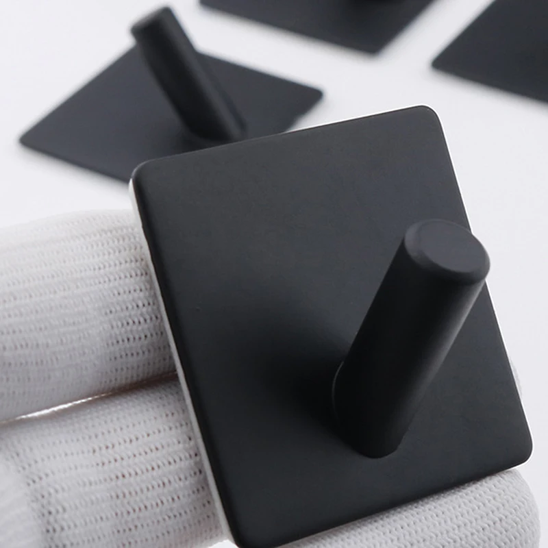 

Black Robe Hook Wall Hook Towel Hook For Bathroom Stainless Steel Coat Hook Rustproof Hook Hanger For Kitchen Hardware