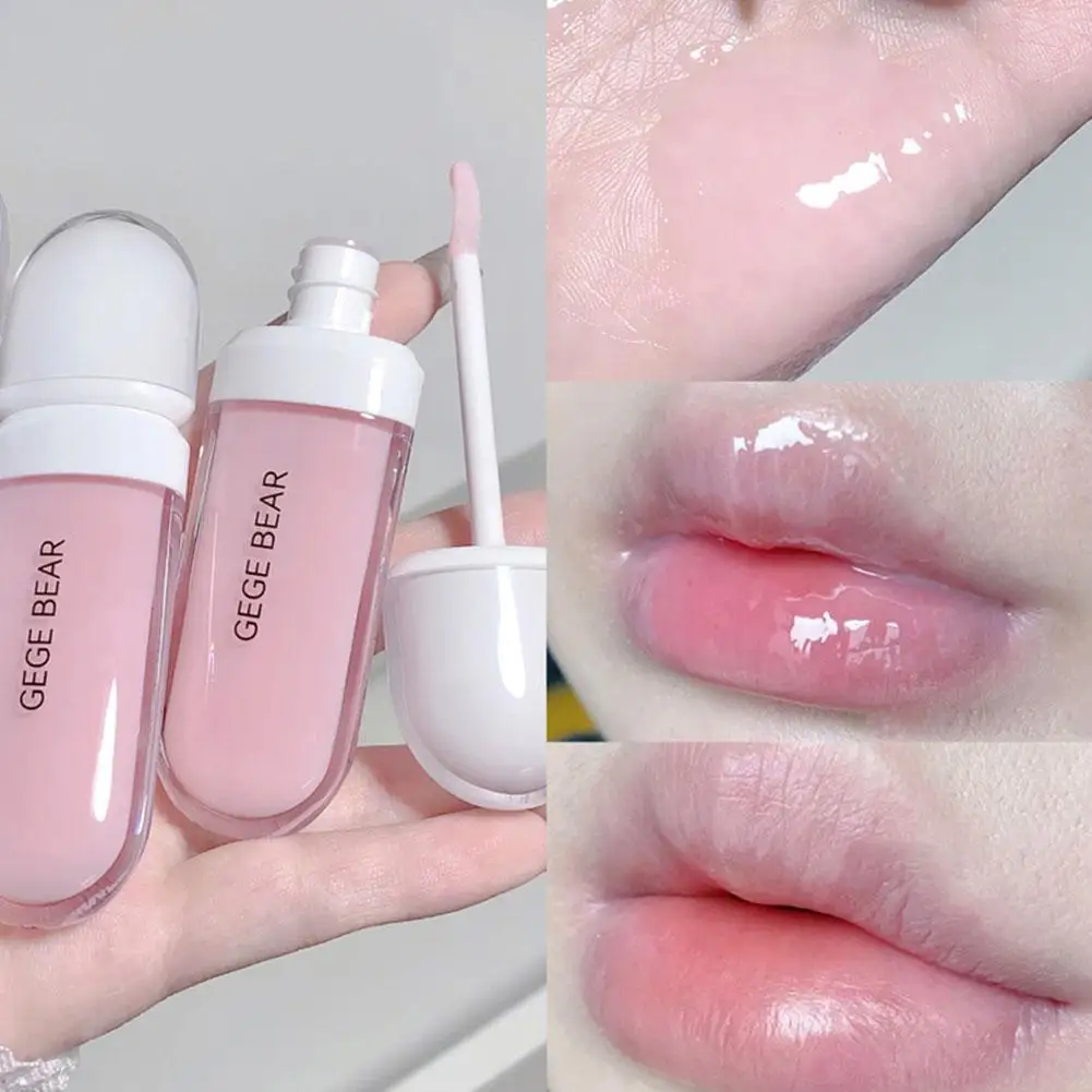 

Clear Crystal Bright Lip Gloss Transparent Water Light Mirror Lip Hydrating Moisturising Care Liquid Lip Balm Makeup