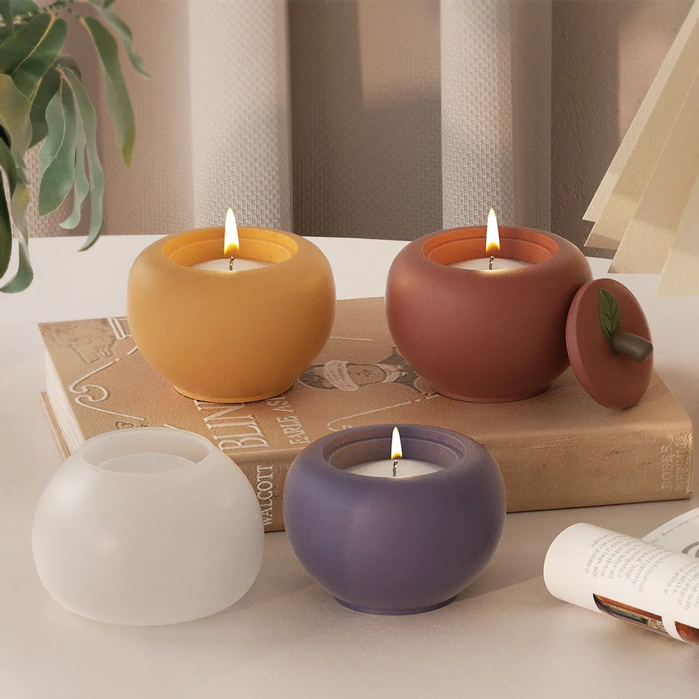 Бетонная силиконовая форма в форме яблока для свечей коробка хранения ювелирных