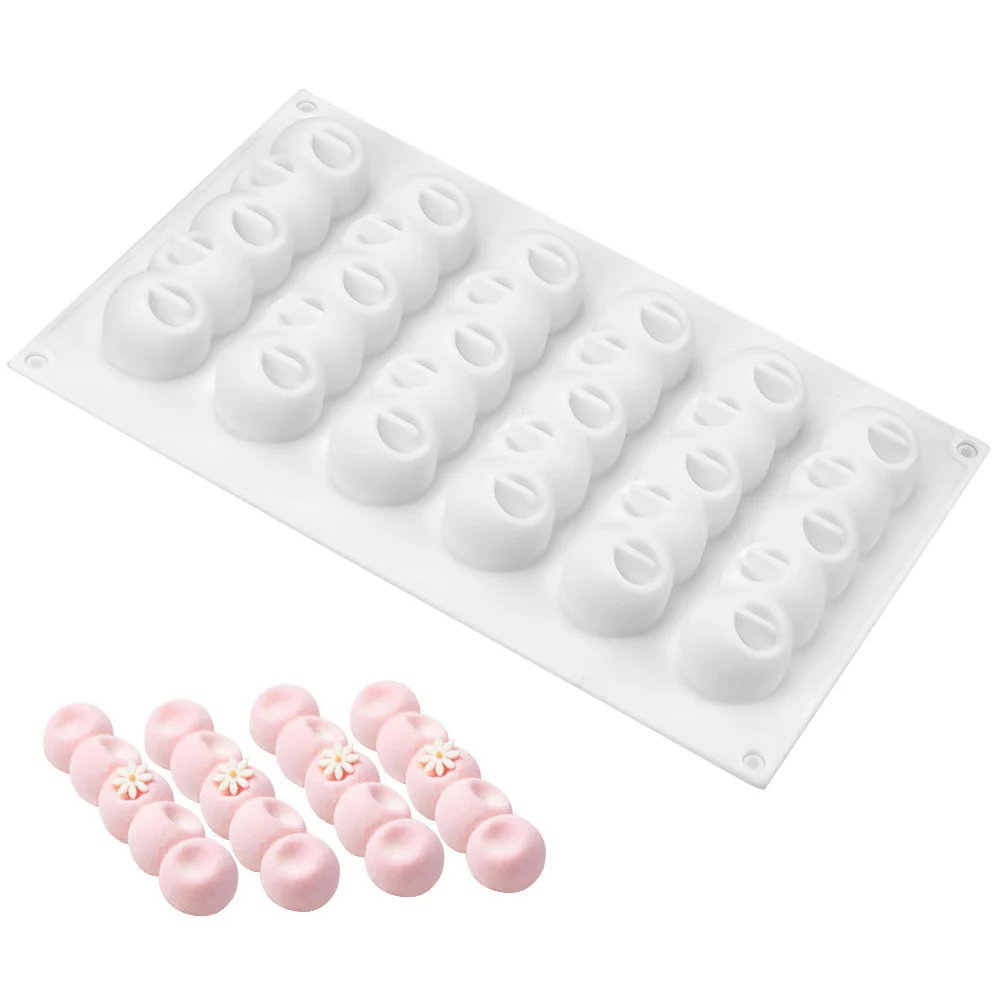 

Love Heart Cake Mold Mousse Chocolate Pastry Mould Dessert Decorating Tools 6-Concave Ball Long Strip Shaped Silicone Mold