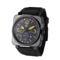 rubber watch for men and women luxury brands sports quartz clock multi function six oclock square rose calendar