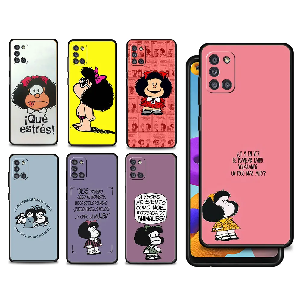 

Mafalda Hot Sale Phone Coque For Samsung Galaxy A31 A52 A21s A02s A32 4G A12 A51 A72 A71 A41 A52s 5G A53 A03s Cover Silicone
