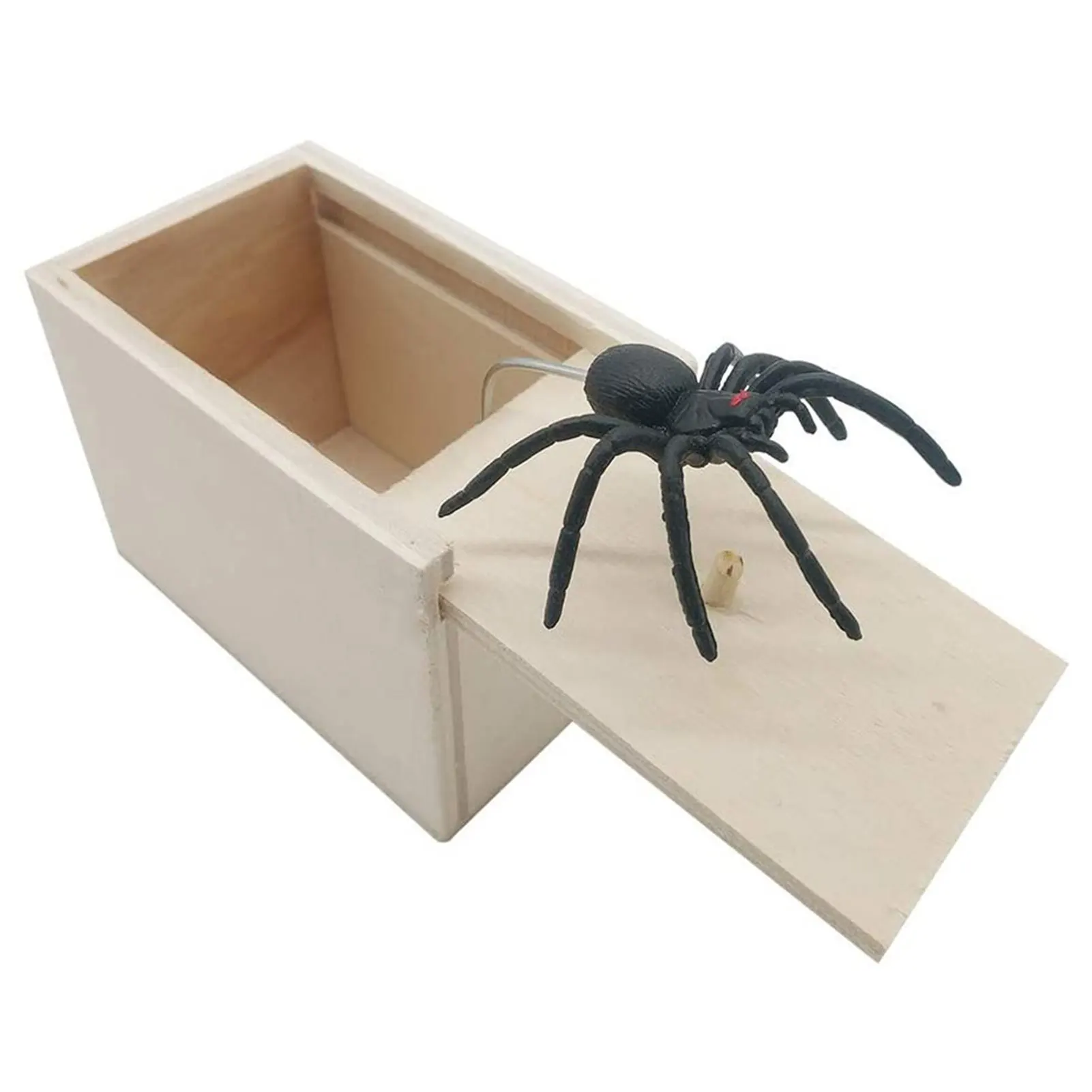 

Original Spider Prank Box Funny Wooden Box Toy Prank Hilarious Halloween Christmas Money Gift Box Surprise Toy Practical Joke Ki