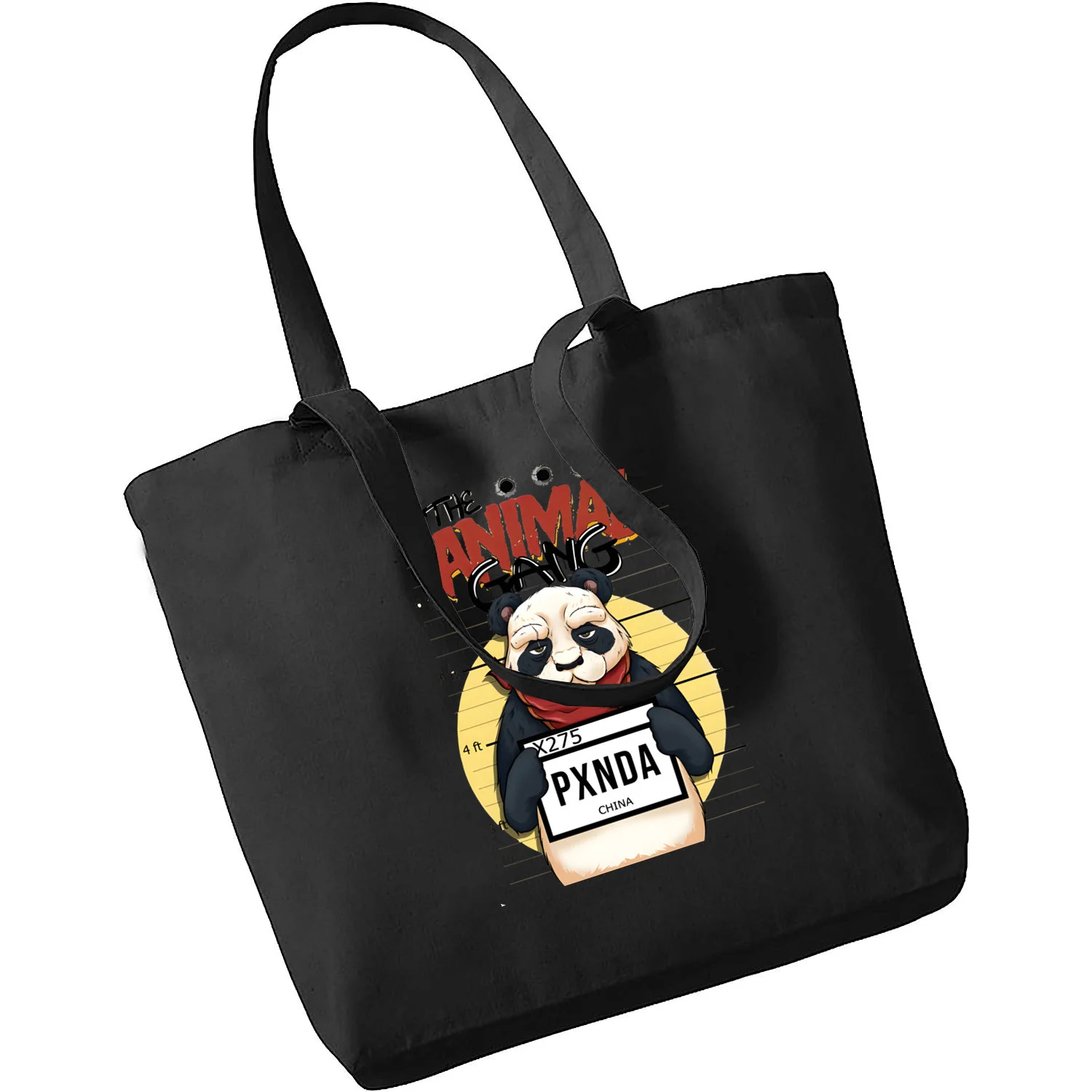 

School Teacher Gift Fashion Customizable Handbags for Women Travel Shopper Shoulder Bags Panda Print Beach Tote Bag