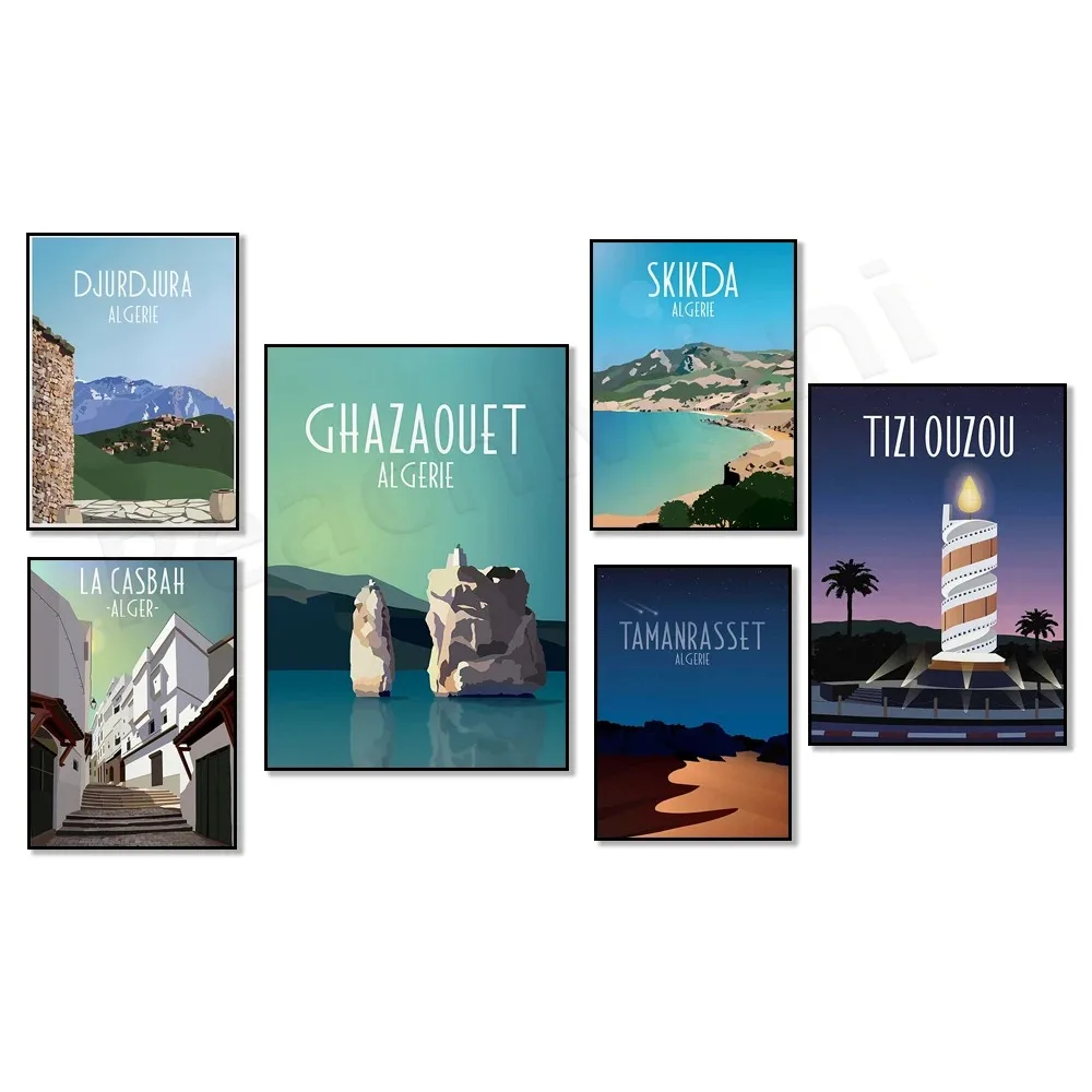 Tlemcen Алжир Ла-Каба Tizi Ouzo туризм холст живопись украшение комнаты