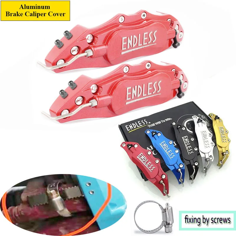 

Крепление винтами, алюминиевая крышка тормозного суппорта, 2 шт., 3d-модификация бесконечных колес, украшение для всех моделей автомобилей, а...