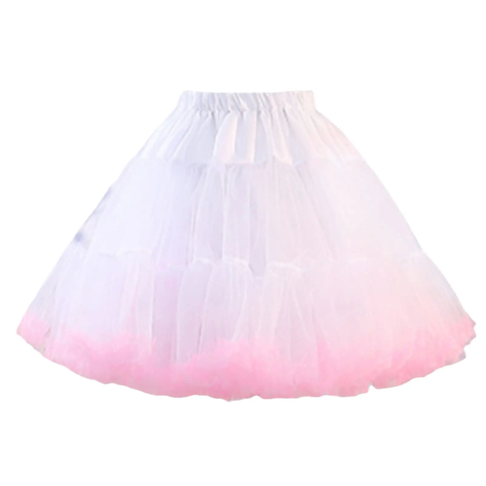 

Women's Crinoline Petticoat Short Tutu Skirt Multiple Layers Ball Gown Half Slips for Bridal Dress Lolita Underskirt Pink
