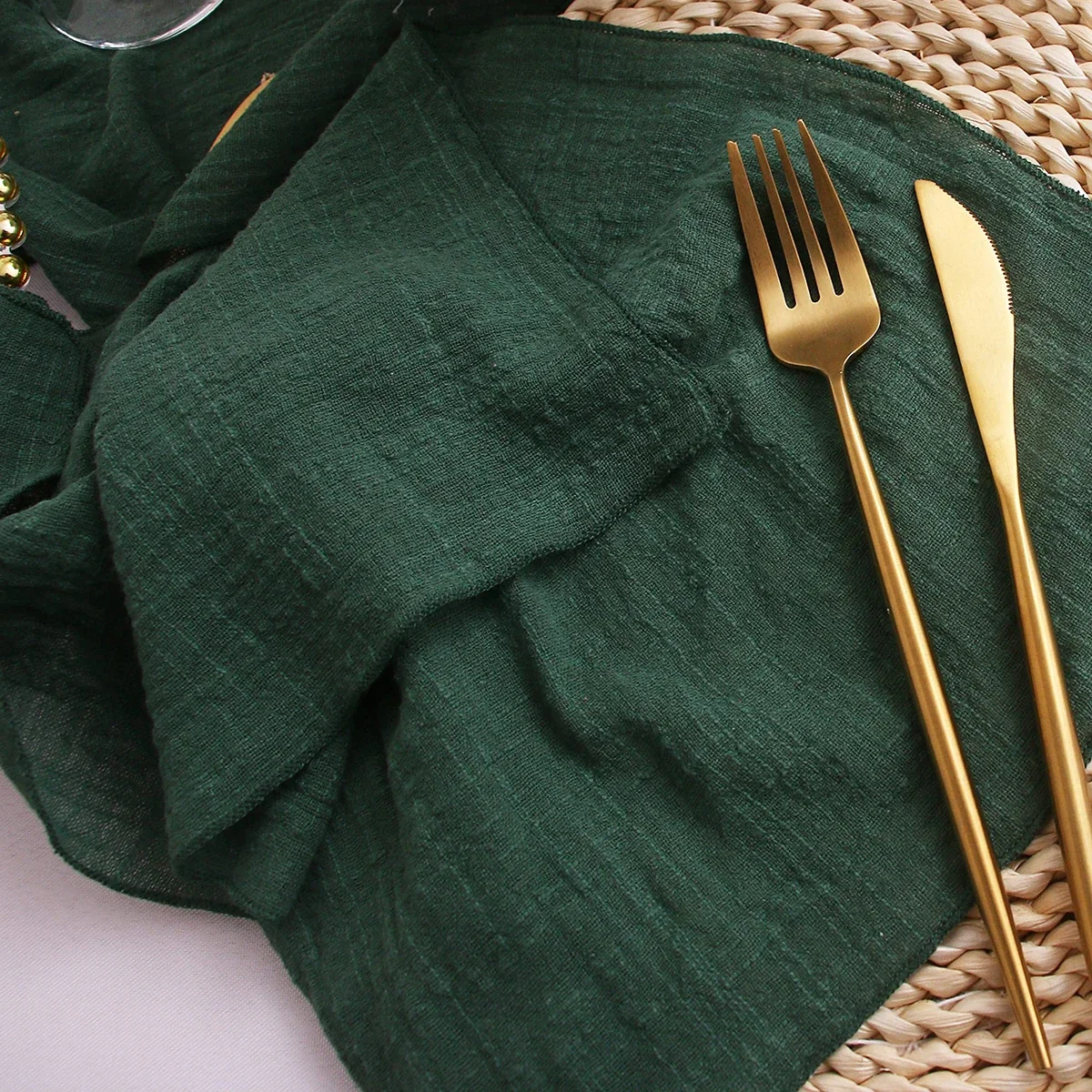 10 шт., хлопчатобумажные салфетки, марлевая ткань 30x30 см, ткань для свадебного декора, повседневного использования, ужин, чайное полотенце, настольная деревенская рождественская салфетка