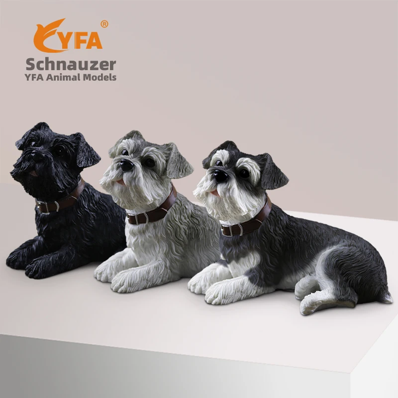 3 шт. JJM миниатюрная собака шнаузер искусственные животные Декор автомобиля
