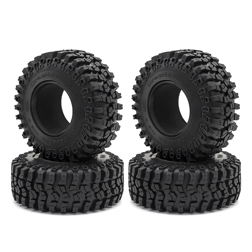 

4PCS 125MM 2.2Inch Rubber Wheel Tires Tyre For 1/10 RC Crawler Car Axial SCX10 90046 RR10 Wraith Traxxas TRX4 TRX-6