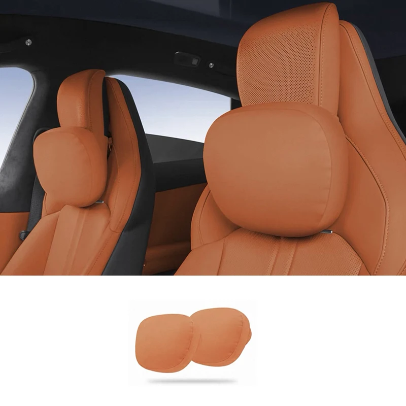 

Для Xiaomi YU7 2025 2026, замшевая кожаная магнитная подушка для шеи, подголовник, поясная подушка, автомобильные аксессуары для поддержки головы и талии