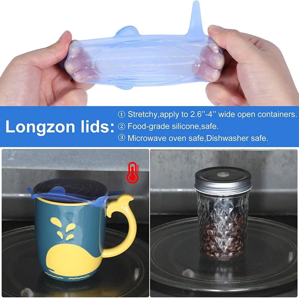 Цена Упаковка из 20 силиконовых Растягивающихся крышек для банок, многоразовые чудесные крышки, пищевые контейнеры для банок, маленькие миски дл... Купить Упаковка из 20 силиконовых Растягивающихся крышек для банок, многоразовые чудесные крышки, пищевые контейнеры для банок, маленькие миски дл...