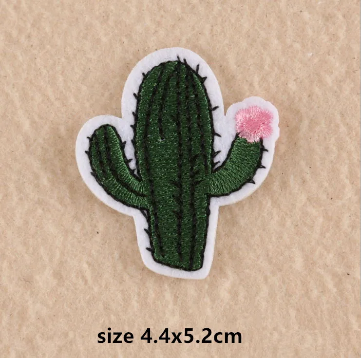 Новое поступление 10 шт. вышитая нашивка с растением кактуса утюг на аппликации