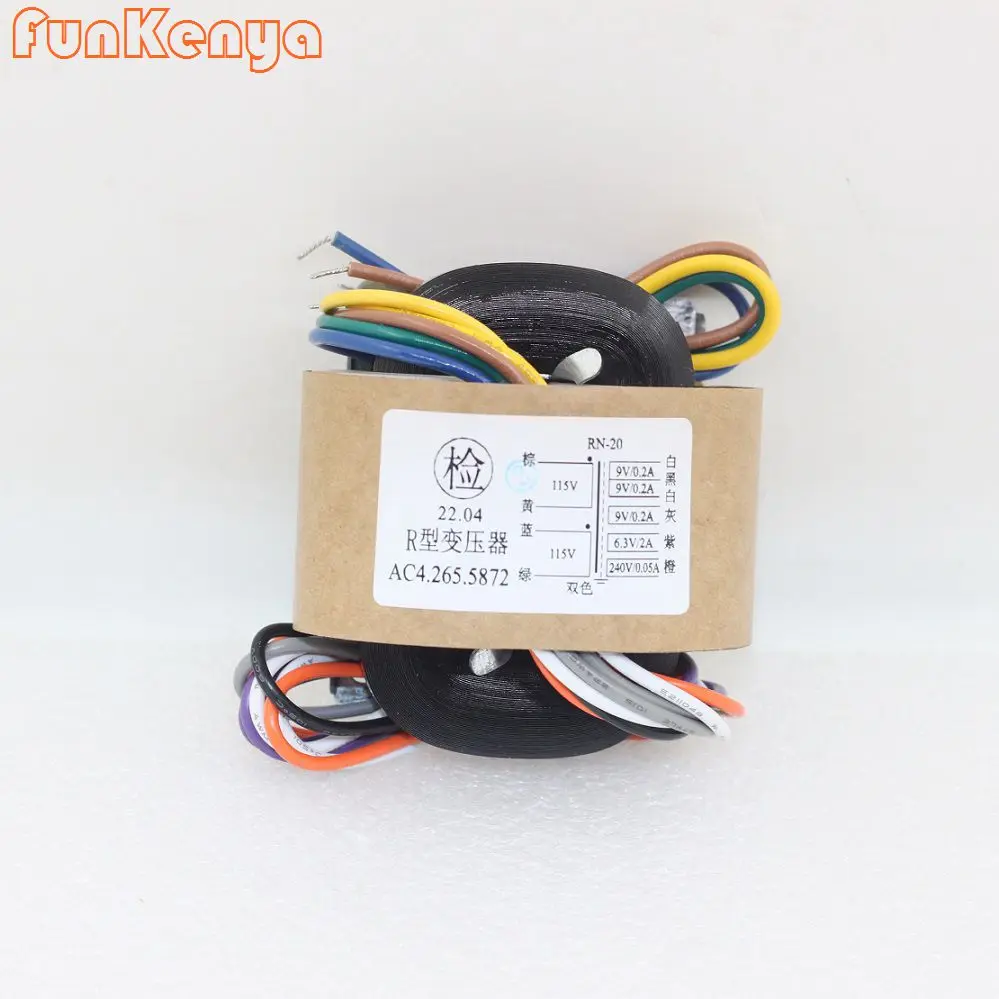 

R Type Power Transformer 30W 9V×3+6.3V+240V R Ox Sound Transformer Copper Wire