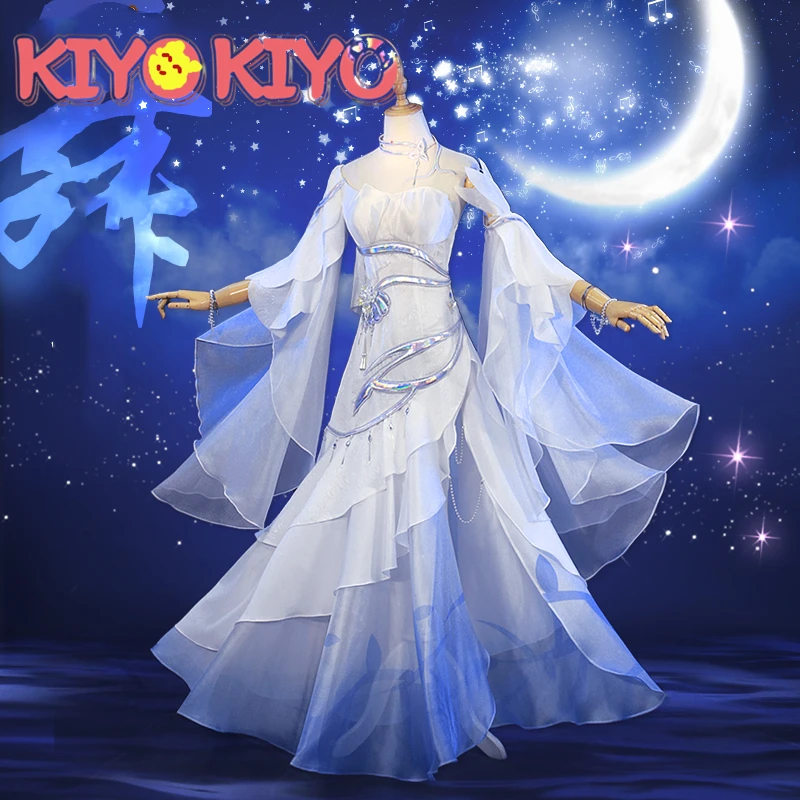 

Женское платье для косплея Xiao Wu fanart, белое платье
