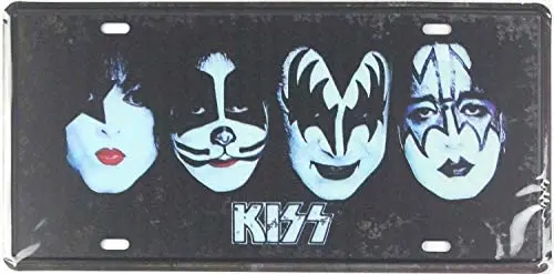 

Metal Sign 6 x 12inch - Wall Posters KISS Heavy Thrash Metal Rock Roll Music Band Sign Plate 1