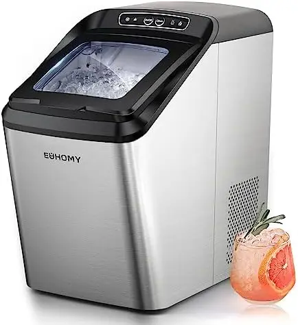 

Ice Maker Countertop, 30lbs/Day, 2 Way Water Refill, Self-Cleaning Pebble Ice Maker Machine with 3Qt Reservoir, Ice Makers Count
