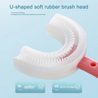 soft fur for home toothbrush silicone children 360 degree u shape baby teeth clean infant u shape for home