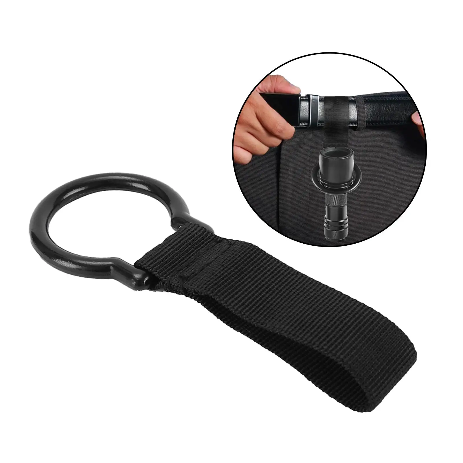 

Flashlight Ring Slide On Belt Pocket Clip Flashlight Holster for Airsoft