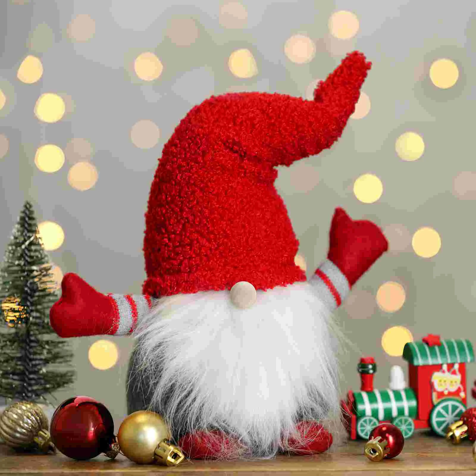 Dwarf Beard Christmas Gnome Supplies Craft Materials Clothing Comb DIY Nose Bead Beards for Crafting Flannel Fur Crafts