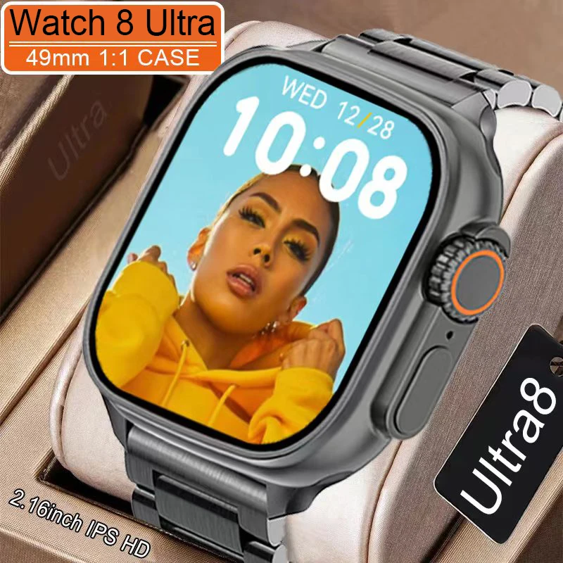 

Новинка, умные часы Ultra 8, умные часы с функцией измерения температуры тела для мужчин и женщин, Смарт-часы с Bluetooth, Смарт-часы для Apple Watch 8 Ultra, м...