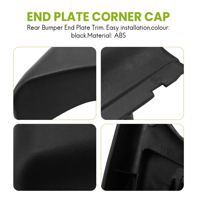 

Rear Bumper End Plate Corner Cap Trim Fit for 2004-2015 52163-0K010 52164-0K010