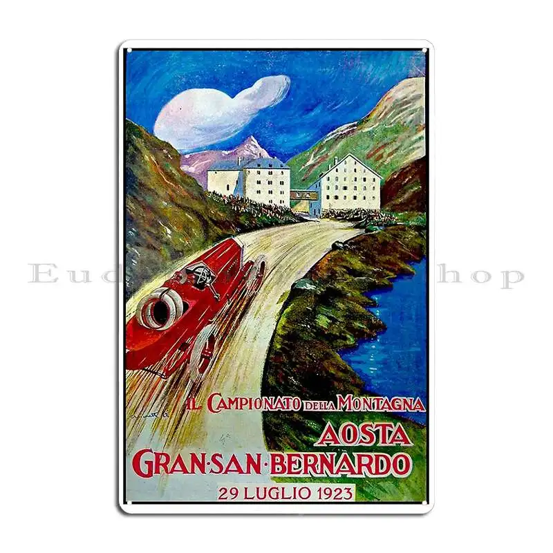 Автогонки Сан-Бернардо Гран-при металлическая вывеска плакат на заказ Настенный