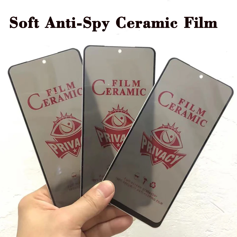 50Pcs Matte Ceramic Privacy Screen Protector For Xiaomi Poco M2 M3 M4 Pro 5G C3 C31 F3 X2 X3 GT X4 NFC Protective Anti-Spy Film