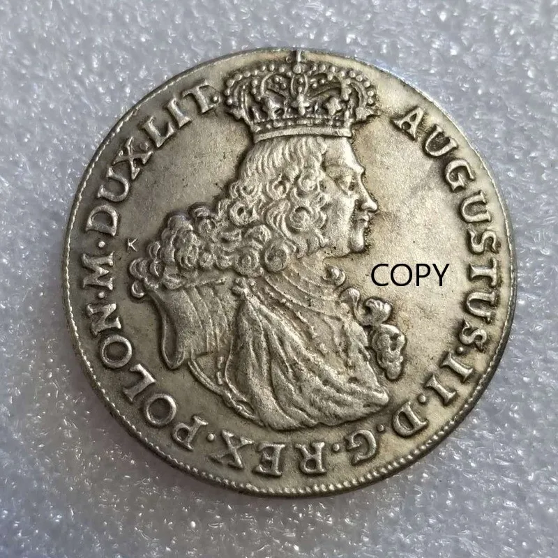 

Poland 1702 Silver Plated Brass Commemorative Collectible Coin Gift Lucky Challenge Coin COPY COIN