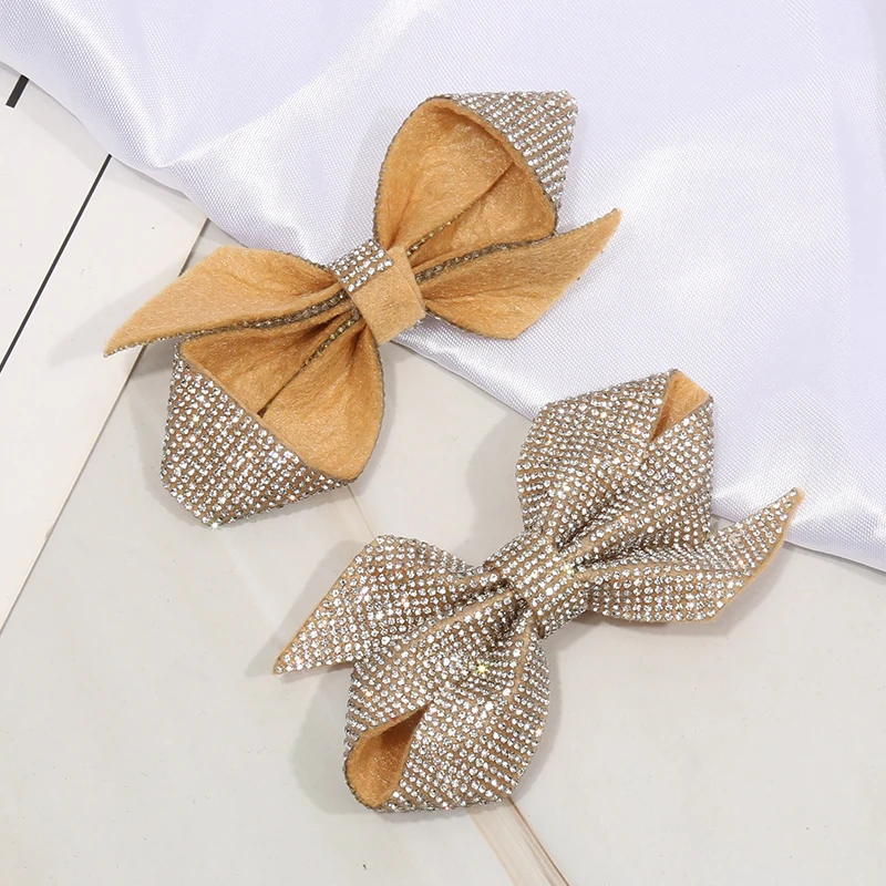 Bow Rhinestone Decoration Handmade DIY Self-adhesive Women's Shoes Cloth Art High Heel Buckle Single Shoe Accessories
