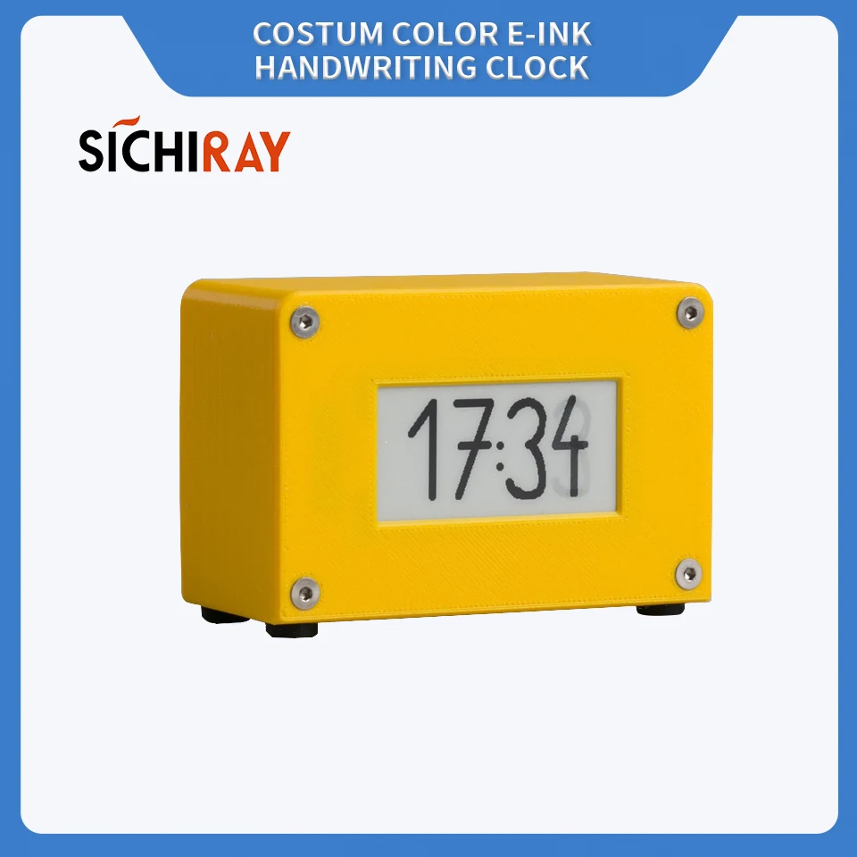 ESP32 E-ink 2.13 Display Clock Custom Color 3D Print Shell Arduino IDE Epaper Timer  Temperature Sensor Free Shipping 2023