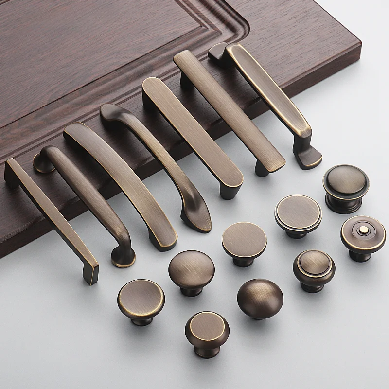 

Home Decoration Accessories All Copper Handle Cabinet American Style Cabinet Door Drawer Handle Chinese Style Wardrobe Handle