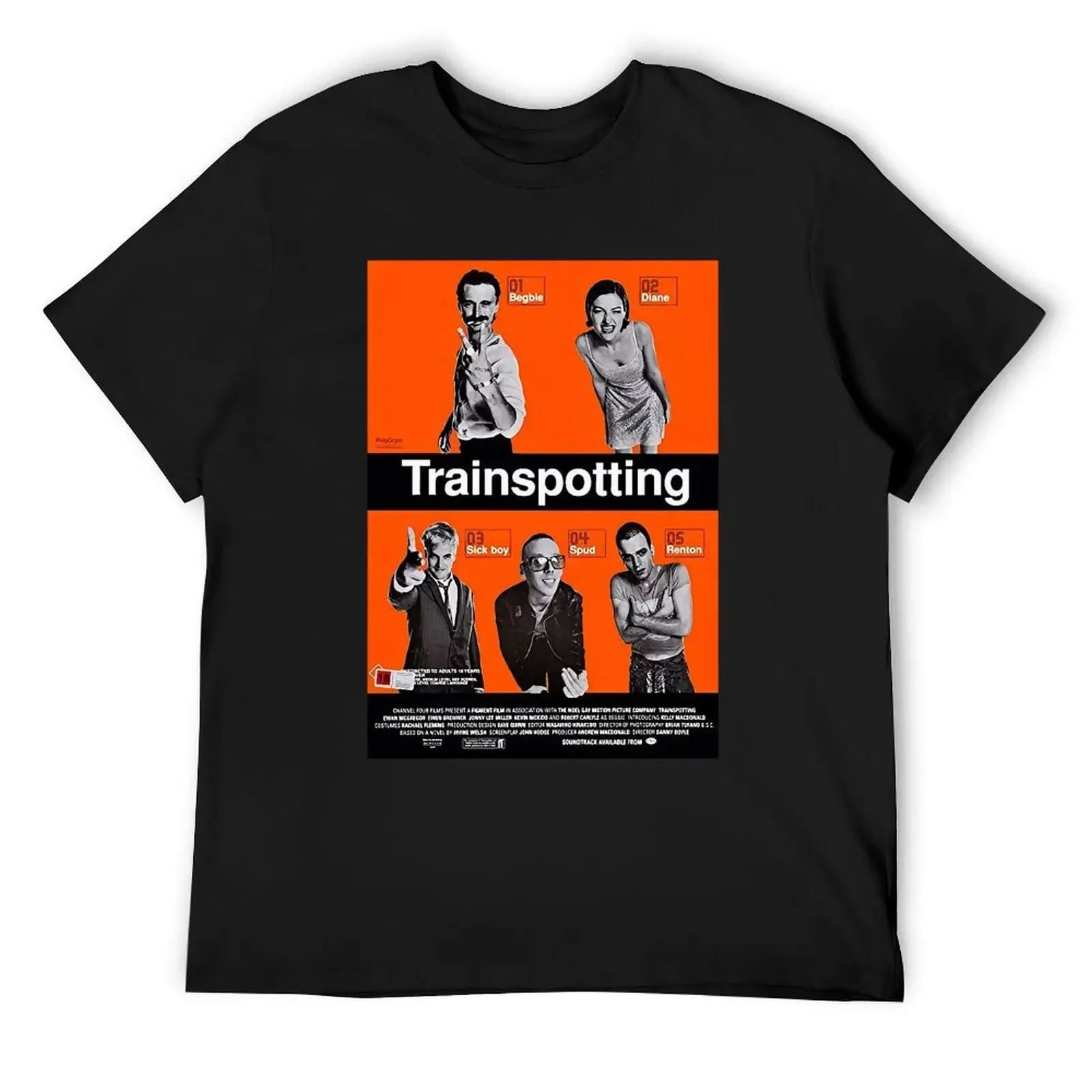 Футболка Trainspotting простые топы возвышенные таможенные футболки-тяжеловесы для