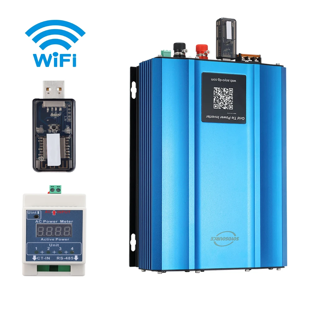 

1000W WiFi Solar Grid Tie Inverter Battery Photovoltaic Multipurpose High Precision MPPT PV Mode Grid-Connected