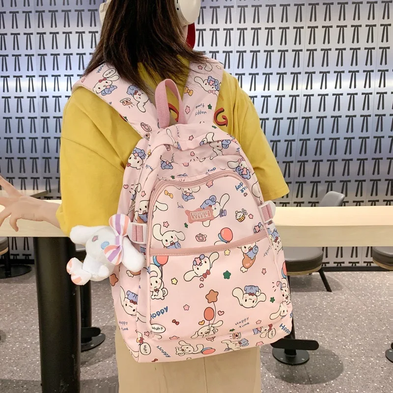 Новый школьный ранец Sanrio Cinnamoroll Babycinnamoroll милый рюкзак с мультипликационным
