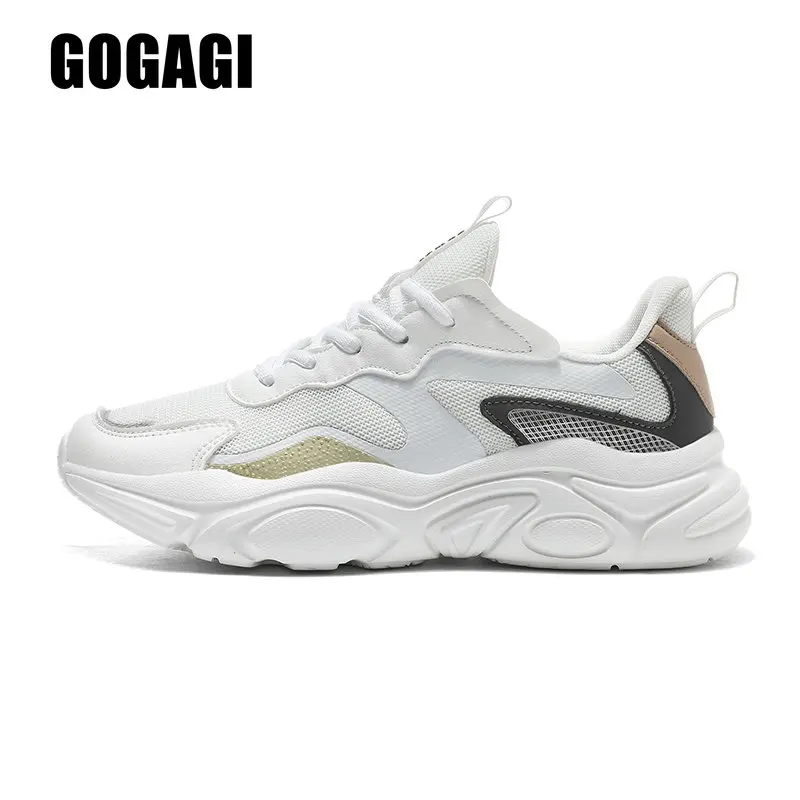 

Shoes For Men Chunky White Luxury Fashion Sneakers Mens Casual Running Shoes Lightweight Mesh Tennis Sports Platform Footwear