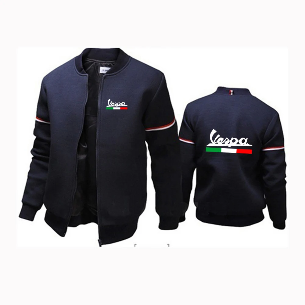 

2022 New Men's Vespa Printing Fashion Flight Cardigan Casual Zipper Jackets All-Match Stand Collar Sweatshirt Tracksuit Coat