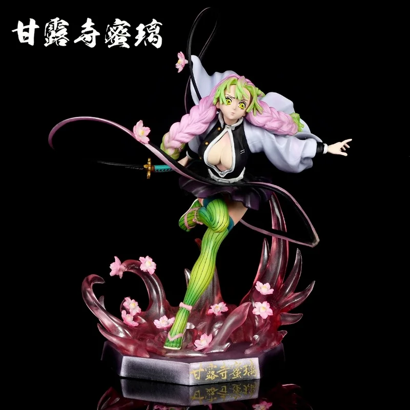 

Demon Slayer anime figures 22cm Battle scene Kanroji Mitsuri pvc action figure Kimetsu no Yaiba statue figurine toys for kids