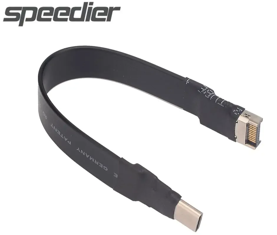 20 Гбит/с USB 3 2 Gen 2x Type C до 19/20P Тип E штекер-штекер экранированный плоский