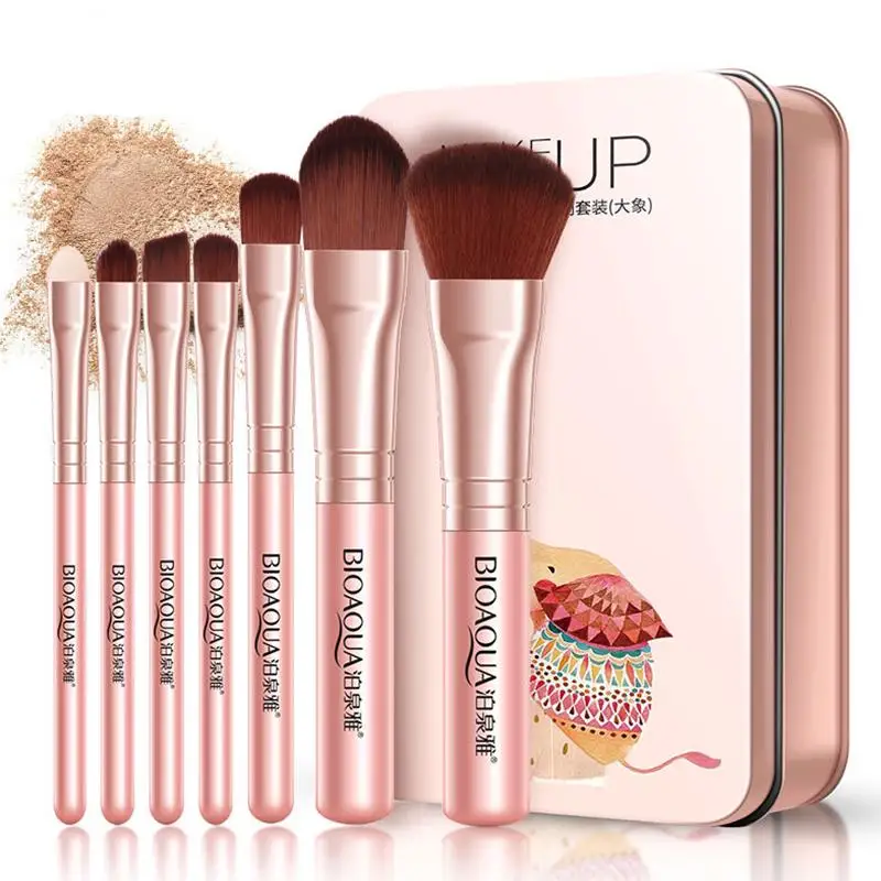 

7 Pcs Makeup Brushes Tool Set Cosmetic Powder Eye Shadow Foundation Blush Blending Beauty Make Up Brush