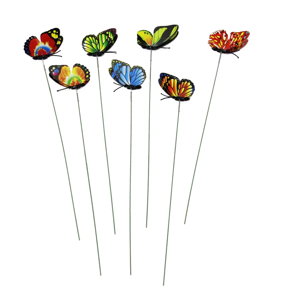 

Decor Stakes Garden Yard Decorations Ornaments Decoration Lawn Butterflies Sticks Plastic Flower Stake Pinwheels Bed Clearance