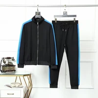 europe and the united states new mens autumn and winter casual sports suit high quality long sleeved trousers two piece set